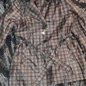 Dalia collection jacket plaid gray purple